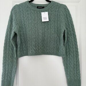 Teal cropped sweater